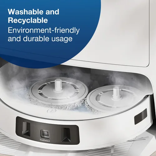 Miniatura 5 de ECOVACS Almohadillas lavables para trapear 4 unidades, para modelos DEEBOT X1Series Omni, color gris