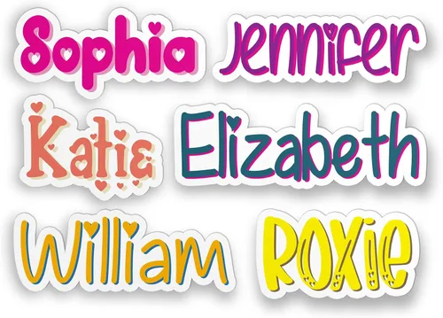 Miniatura 12 de Adhesivo retro con nombre personalizado, calcomanías personalizadas con nombre, hippie vintage, lindo troquelado impermeable para laptop, botella