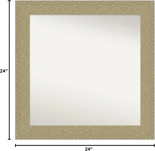 Miniatura 6 de Amanti Art Espejo de pared personalizado no biselado (24.25 x 24.25 pulgadas), marco dorado de mosaico, varios tamaños personalizados, espejo