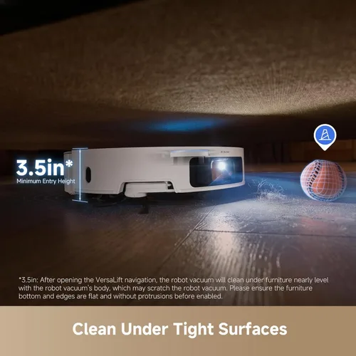 Miniatura 3 de DREAME X50 Ultra Blanco Robot Aspirador y Fregasuelos con Auto-Vaciado y Limpieza Automática de la Fregona, Succión de 20,000Pa, Evitación