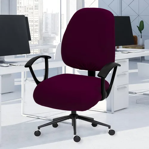 Fundas elásticas para asiento de silla de oficina de escritorio - Funda universal de spandex para silla de computadora - Fundas removibles lavables