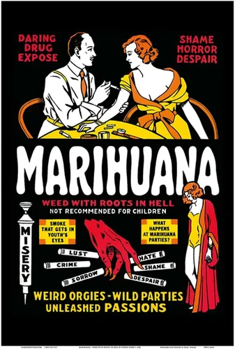 Miniatura 10 de Marihuana - Weed with Roots in Hell - Orgías extrañas - Fiestas salvajes - Pasiones desatadas - Póster de película vintage por Dwain Esper c.1936