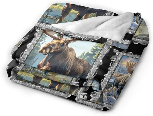 Miniatura 113 de Manta de Polilla Suave y Esponjosa de Vellón Gótico Mariposa Luna Mantas Decorativas Acogedoras y Cálidas de Franela de Felpa Regalos para Niños