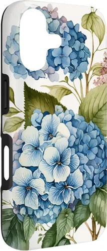 Miniatura 3 de Watercolour Vintage Blue Hydrangea with Flower Flower Case for iPhone 17