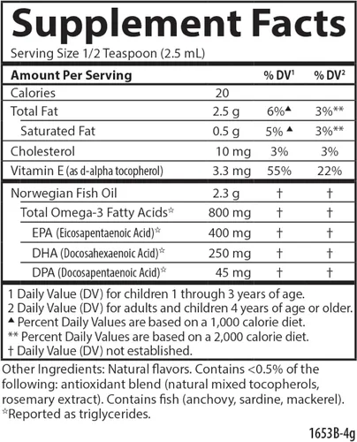 Miniatura 9 de Carlson - El Mejor Aceite de Pescado para Niños, 800 mg de Omega-3, Noruego, Origen Sostenible, Naranja, 200 mL