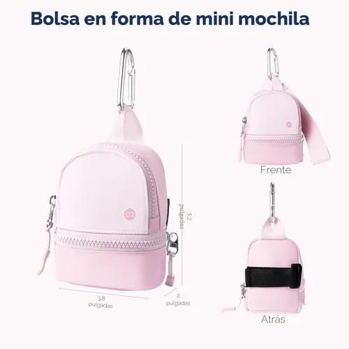 Miniatura 2 de Babysun Mini Mochila Llavero Muñequera Bolso Pequeño de Cambio Monedero Lindo Con Cremallera Cartera Con 3 Ranuras Para Tarjetas RFID Para