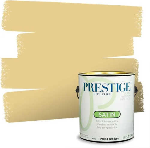Miniatura 144 de PRESTIGE Paints Exterior Paint and Primer In One, 1-Gallon, Satin, Comparable Match of Benjamin Moore* Royal Linen* 931BM-PCM