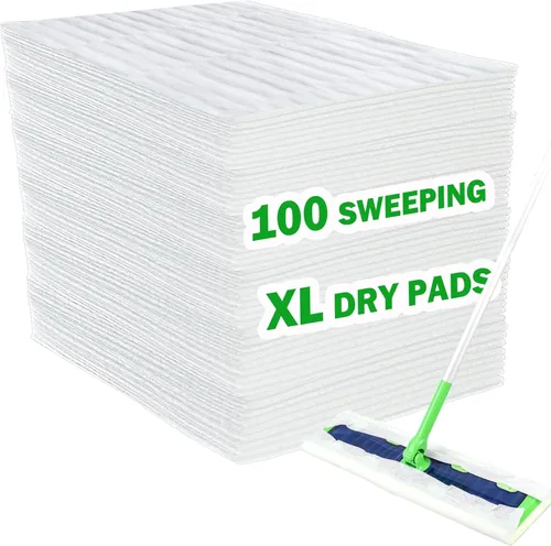 Repuestos de tela de barrido en seco XL para trapeador Swiffer Sweeper XL, almohadillas secas desechables XL, polvo de pelo de mascotas, repuestos
