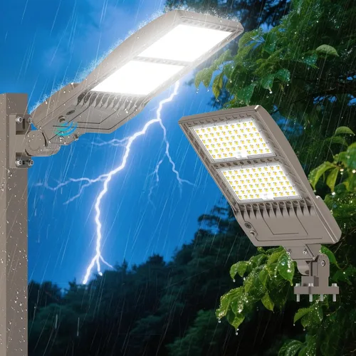 Miniatura 13 de Luz LED de Poste para Estacionamiento de 480V 320W con Montaje de Ajuste Deslizante, Luces LED Tipo Caja UL DLC Certificadas 44800LM 5000K Luces
