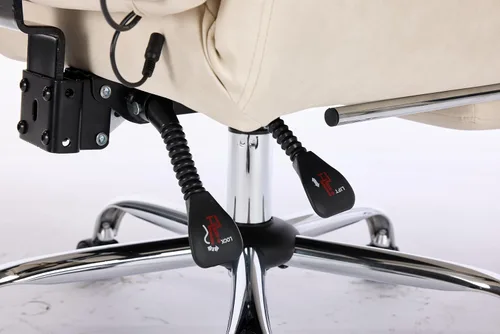 Miniatura 8 de DYHOME Silla Ejecutiva de Oficina con Masaje y Reposapiés, Silla Ergonómica Giratoria de Escritorio de Alta Resistencia con Soporte Lumbar, Ruedas