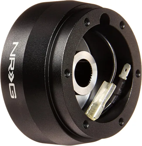 NRG Innovations NRG-SRK-142H Volante de estilo de carreras con adaptador de buje corto de liberación rápida, patrón de pernos de 6 X 70mm, cuerpo