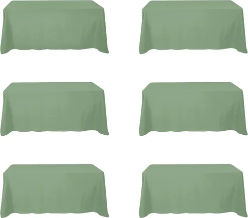 Miniatura 65 de BRILLMAX 6 Pack de Manteles Azul Marino para Mesas Rectangulares de 8 Pies 90 x 156 Pulgadas - 8 pies Mantel Rectangular a Granel de Lino