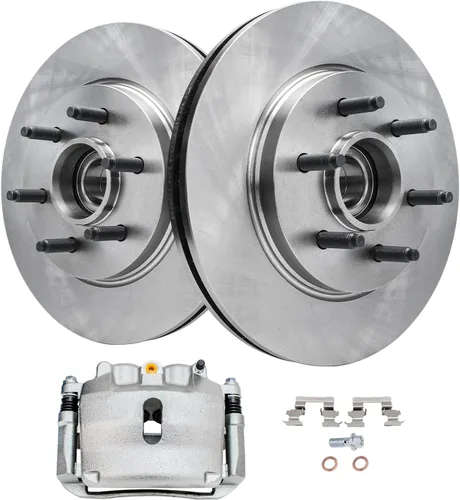 Miniatura 29 de Detroit Axle - Kit de freno delantero para Volkswagen Golf Jetta City Beetle Rotores de freno de disco de repuesto pastillas de freno de cerámica