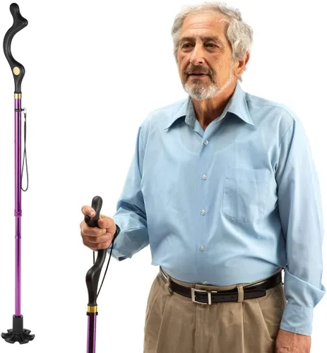 Miniatura 12 de Bastón para caminar para hombres y mujeres - Bastón especial de equilibrio con 10 alturas ajustables - Autoportante, plegable, portátil, plegable
