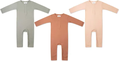 Miniatura 2 de NEUTBABY Mamelucos de una pieza de manga larga de algodón para niños y niñas
