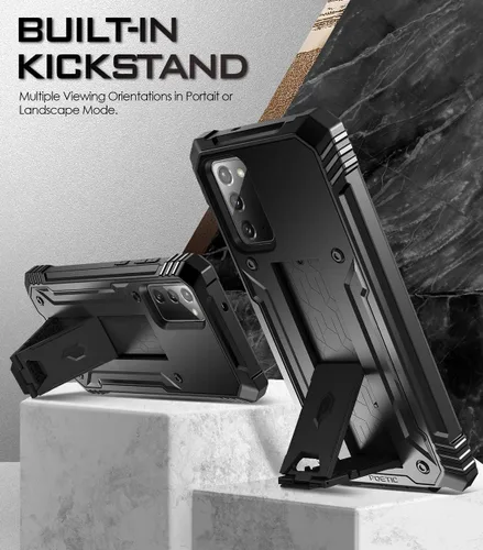 Miniatura 3 de Poetic Revolution Series - Funda para Samsung Galaxy Note 20, de cuerpo completo, resistente, de doble capa, a prueba de golpes, con soporte, sin