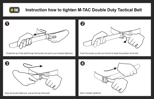 Miniatura 6 de M-Tac Cinturón táctico de doble servicio - Correa militar de nailon para uso general Cinturón Hebilla de plástico