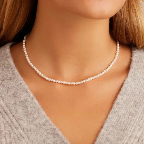 Miniatura 4 de gorjana Collar con cuentas para mujer, chapado en oro de 18 quilates, Fibra natural, No aplicable