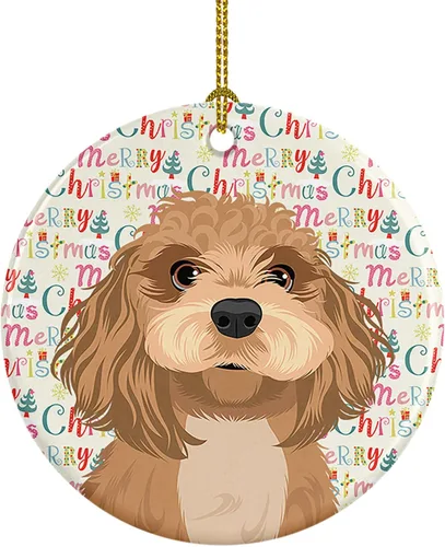 Miniatura 27 de Caroline's Treasures Bulldog Francés Azul de Navidad Adorno de Cerámica Decoraciones Colgantes para Árbol de Navidad para Hogar Navidad, Festividad