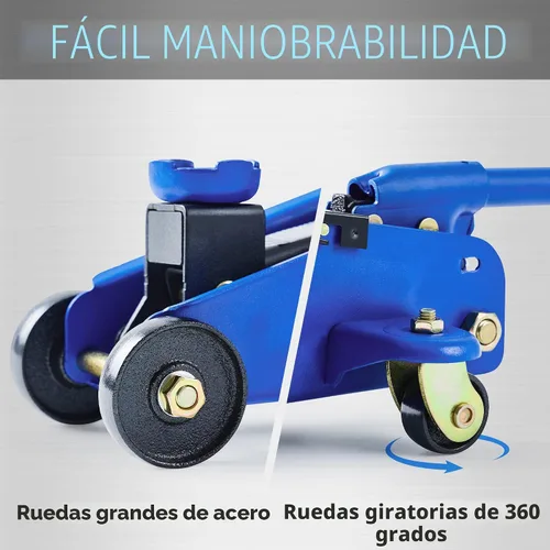 Miniatura 5 de Tonda gato de piso hidráulico, gato portátil para auto, capacidad de 2 toneladas (3,800 lb), azul Capacidad de 3,800 lb 2T azul