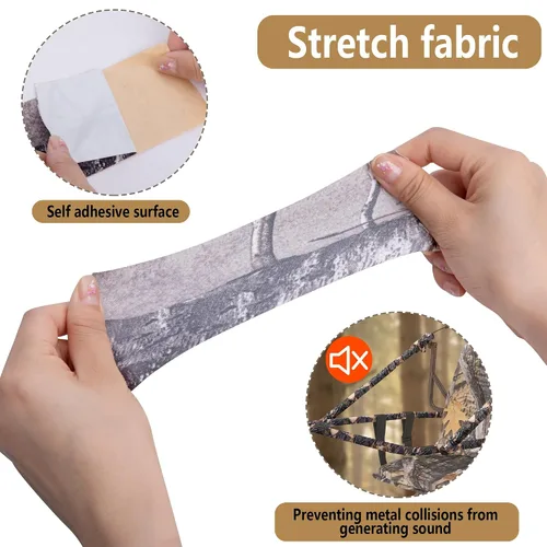 Miniatura 3 de Adnee Cinta silenciadora de camuflaje de 2.5 yardas x 2.5 pulgadas, cintas de camuflaje autoadhesivas, cinta protectora de camuflaje para tu