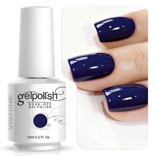 Miniatura 16 de Vishine 15ml de esmalte de uñas en gel blanco lechoso transparente, color desnudo, con acabado de gel de cristal, para quitar con lámpara UV o LED