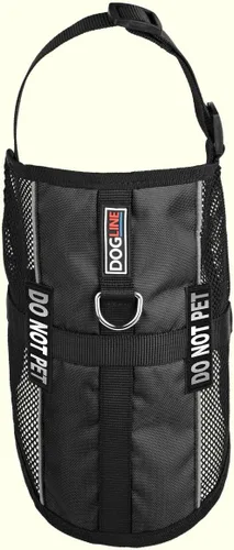 Miniatura 6 de DogLine 13"-16" maxaire Malla Chaleco para perros y 2 NO extraíbles Pet Parches, Negro