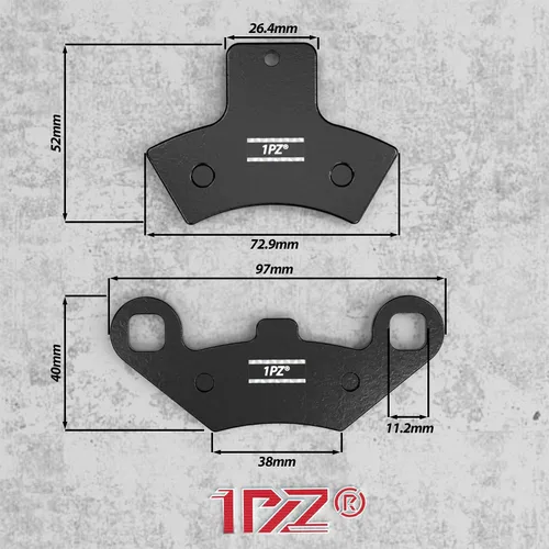 Miniatura 2 de 1PZ ST5-R1B Pastillas de freno delanteras y traseras de repuesto para Polaris Scrambler 500 400 Trail Boss 325 330 Sportsman 500 400 335 Magnum 325