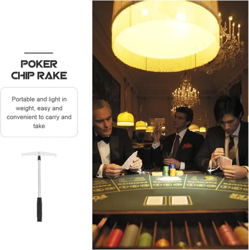 Miniatura 8 de ibasenice Rake telescópico de la viruta del póker que recoge la barra 27 pulgadas Metal plástico poker Chip colector para juegos y uso doméstico