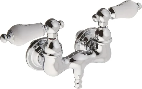 Miniatura 5 de Elements of Design DT0321CL - Llenador de bañera con patas de garra para montaje en pared, 8-1/4" en alcance de boquilla, cromo pulido