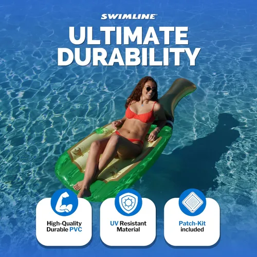 Miniatura 2 de Swimline - Flotador para piscina con forma de botella de champán, 86 x 30 pulgadas