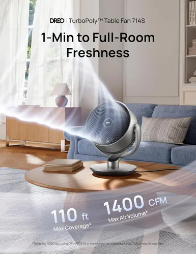 Miniatura 2 de Dreo - Ventilador inteligente silencioso de 16 pulgadas 25dB para dormitorio, ventilador de habitación DC con control remoto, ventilador oscilante