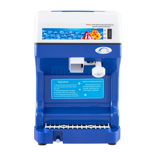 Miniatura 9 de VEVOR Máquina eléctrica de 110V para hielo raspado, máquina para hacer conos de nieve de 500W, de mesa con textura de hielo ajustable, máquina