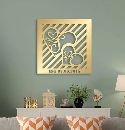 Miniatura 7 de Mariposa y corazones, arte de pared de metal personalizado, decoración moderna del hogar, decoración de pared de metal, regalo de inauguración
