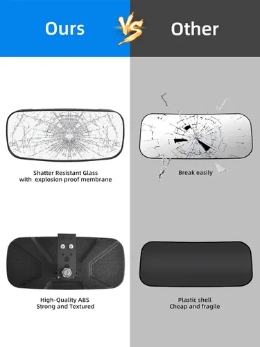 Miniatura 5 de ZIDIYORUO Polaris Ranger Espejo retrovisor, espejo retrovisor central HD para Polaris Ranger 500 570 900 XP 1000XP Crew 2017-2026, ajuste
