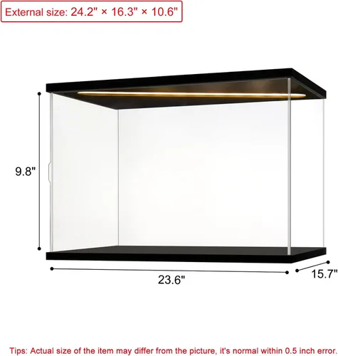 Miniatura 3 de Vitrina de acrílico para coleccionables, cajas de acrílico transparente para exhibición, figuras de acción, kit de construcción de modelos