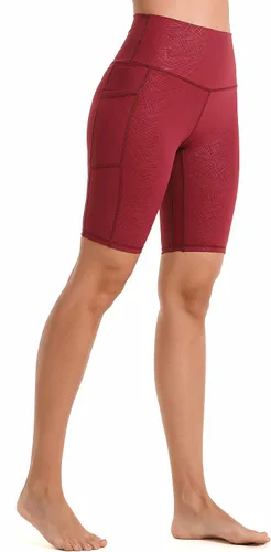 Miniatura 2 de Sunzel Pantalones cortos de ciclismo de 10 pulgadas, 8 y 5 pulgadas, para mujer, con bolsillos, cintura alta, para yoga, atletismo, gimnasio