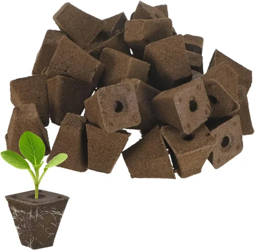 Miniatura 13 de M METERXITY Paquete de 5 esponjas de cultivo, 3.1 x 2.4 x 2.8 pulgadas, esponjas de repuesto para crecimiento de raíces, vainas de semillas