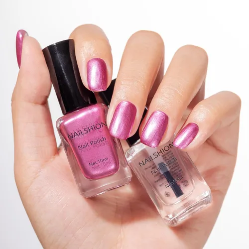 Miniatura 16 de Capa base y capa superior, esmalte de uñas regular transparente, rico en calcio VE secado rápido al aire fortalecimiento de uñas, sin gel, 2 piezas