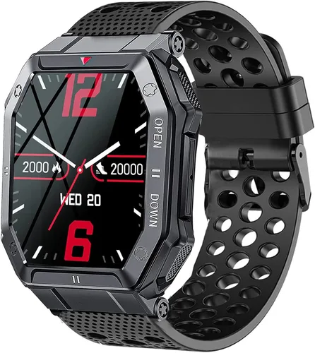 Compatible con EIGIIS K55 Smartwatch Bandas, silicona de repuesto correa deportiva con hebilla de metal compatible con KOSPET TANK T1 PRO/EIGIIS K22