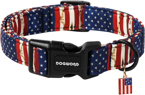 Miniatura 12 de DOGWONG Collar de Algodón Navideño para Perro, Collar de Perro Rojo de Papá Noel, Collares Duraderos para Mascotas de Fiestas Navideñas, Lindo Rojo
