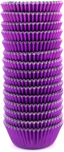 Miniatura 12 de Mini Foil Cupcake Liners Muffin Paper Baking Cups 300 Pcs (negro)