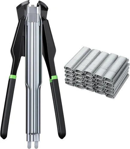 Proster C7 Pistola para Anillos de Sujeción Pistola de Anillo de Sujeción - Alicate Automático para Cercas con Alimentación Automática con 2500