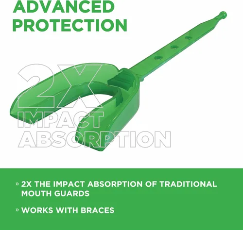 Miniatura 2 de Delta Dental Protector bucal deportivo con correa, aceptado por la ADA, 2 veces la absorción de impactos, funciona con aparatos ortopédicos