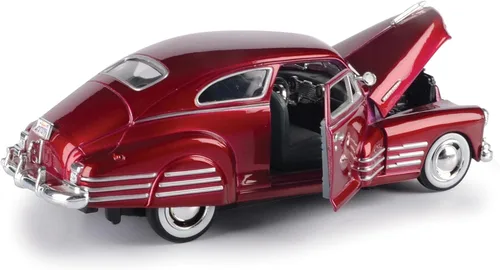 Miniatura 2 de 1948 Chevy Aerosedan Fleetline, rojo - Motormax Premium American 73266-1/24 escala modelo de automóvil fundido a presión, unisex para niños
