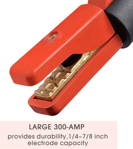 Miniatura 2 de Reboot Soporte de electrodo de soldadura 300AMP Cobre Heavy Duty Jaw Holding Alicates Abrazadera de electrodo de máquina de soldadura Soldador ARC