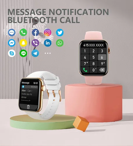 Miniatura 2 de Reloj inteligente compatible con Android iPhone, relojes inteligentes para mujer (recepción de llamadas/marcación), rastreador de fitness