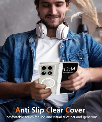 Miniatura 1736 de FNTCASE Funda para iPhone 13 Pro-Max: Fundas magnéticas transparentes compatibles con Magsafe Slim anti amarillamiento protección contra caídas