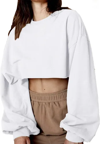 Miniatura 7 de Artfish Sudaderas sueltas de manga larga con cuello redondo para mujer, para entrenamiento, estilo casual