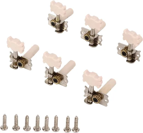 Paquete de 6 clavijas de afinación de guitarra clásica, afinador de metal 3L3R para reemplazo, afinadores de un solo agujero para guitarra clásica,